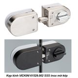  Kẹp kính VICKINI 61529.002 SSS inox mờ kép 