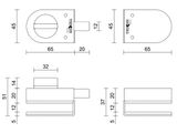  Kẹp kính VICKINI 61529.002 MBG vàng xước mờ kép 