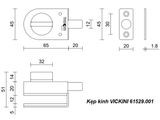  Kẹp kính VICKINI 61529.001 MBG vàng xước mờ đơn 