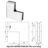  Kẹp kính VICKINI 61600.001 PSS inox bóng 