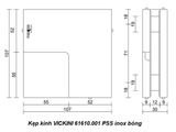  Kẹp kính VICKINI 61610.001 PSS inox bóng 