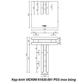  Kẹp kính VICKINI 61630.001 PSS inox bóng 
