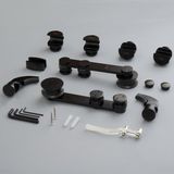  Bộ bánh xe kẹp kính VICKINI 62001.001 OBP đen mờ 