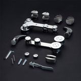  Bộ bánh xe kẹp kính VICKINI 62004.001 SSS inox mờ 