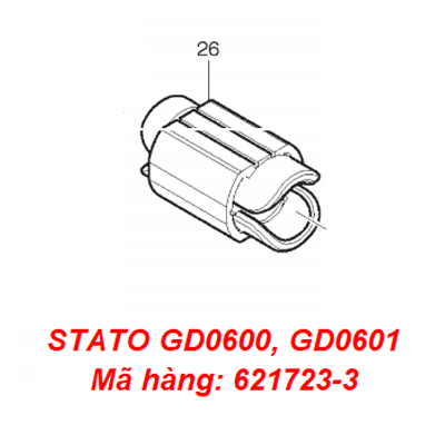  Stato máy mài Makita GD0600, GD0601 (621723-3) 