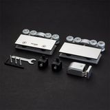  Bộ bánh xe kẹp kính VICKINI 62225.001 SSS inox mờ 