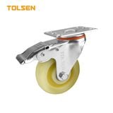  Bánh xe kéo xoay có phanh bằng nhựa PP 100mm Tolsen 62912 