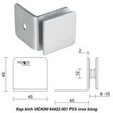  Kẹp kính VICKINI 64422.001 PSS inox bóng 
