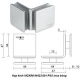  Kẹp kính VICKINI 64423.001 PSS inox bóng 