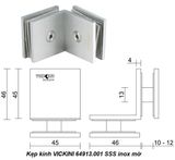  Kẹp kính VICKINI 64913.001 SSS inox mờ 