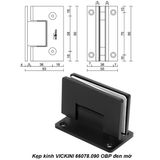  Kẹp kính VICKINI 66078.090 OBP đen mờ 