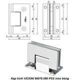  Kẹp kính VICKINI 66078.090 PSS inox bóng 