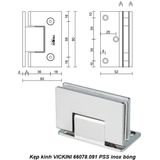  Kẹp kính VICKINI 66078.091 PSS inox bóng 