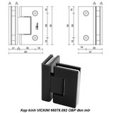  Kẹp kính VICKINI 66078.092 OBP đen mờ 
