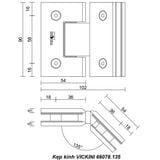  Kẹp kính VICKINI 66078.135 OBP đen mờ 