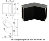  Đầu chuông đỡ ống VICKINI 66316.001 OBP đen mờ 