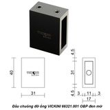  Đầu chuông đỡ ống VICKINI 66321.001 OBP đen mờ 