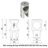 Đầu chuông đỡ ống VICKINI 66707.025-D25 PSS inox bóng