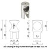 Đầu chuông đỡ ống VICKINI 66707.025-D25 SSS inox mờ