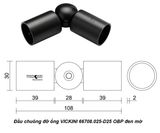  Đầu chuông đỡ ống VICKINI 66708.025-D25 OBP đen mờ 