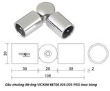  Đầu chuông đỡ ống VICKINI 66708.025-D25 PSS inox bóng 