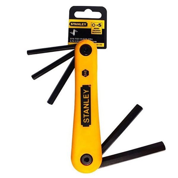  Bộ lục giác gập hệ inch 5 cây Stanley 69-260 