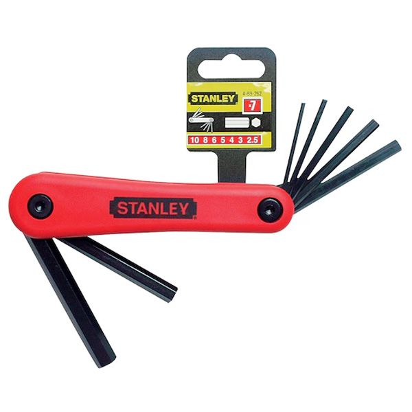  Bộ lục giác gập hệ mét 7 cây 2.5-7mm Stanley 69-262 