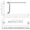 Tay cửa kính VICKINI 69121.500-D25x300x500 PSS inox bóng