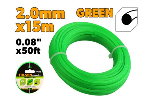  Dây cước cắt cỏ màu xanh 2x15m Tolsen 77652 