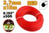 Dây cước cắt cỏ màu đỏ 2.7x15m Tolsen 77656