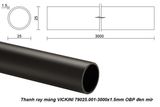  Thanh ray máng VICKINI 79025.001-3000x1.5mm OBP đen mờ 