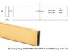 Thanh ray máng VICKINI 79310.001-2000x1.5mm MBG vàng xước mờ