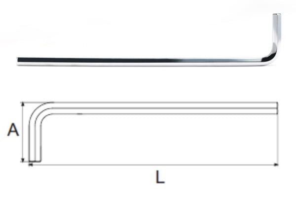  Lục giác đầu bằng chữ L loại dài 3mm SATA 80307 