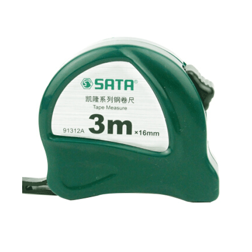  Thước cuộn thép 3m vỏ nhựa cứng ABS cao cấp SATA 91312A 