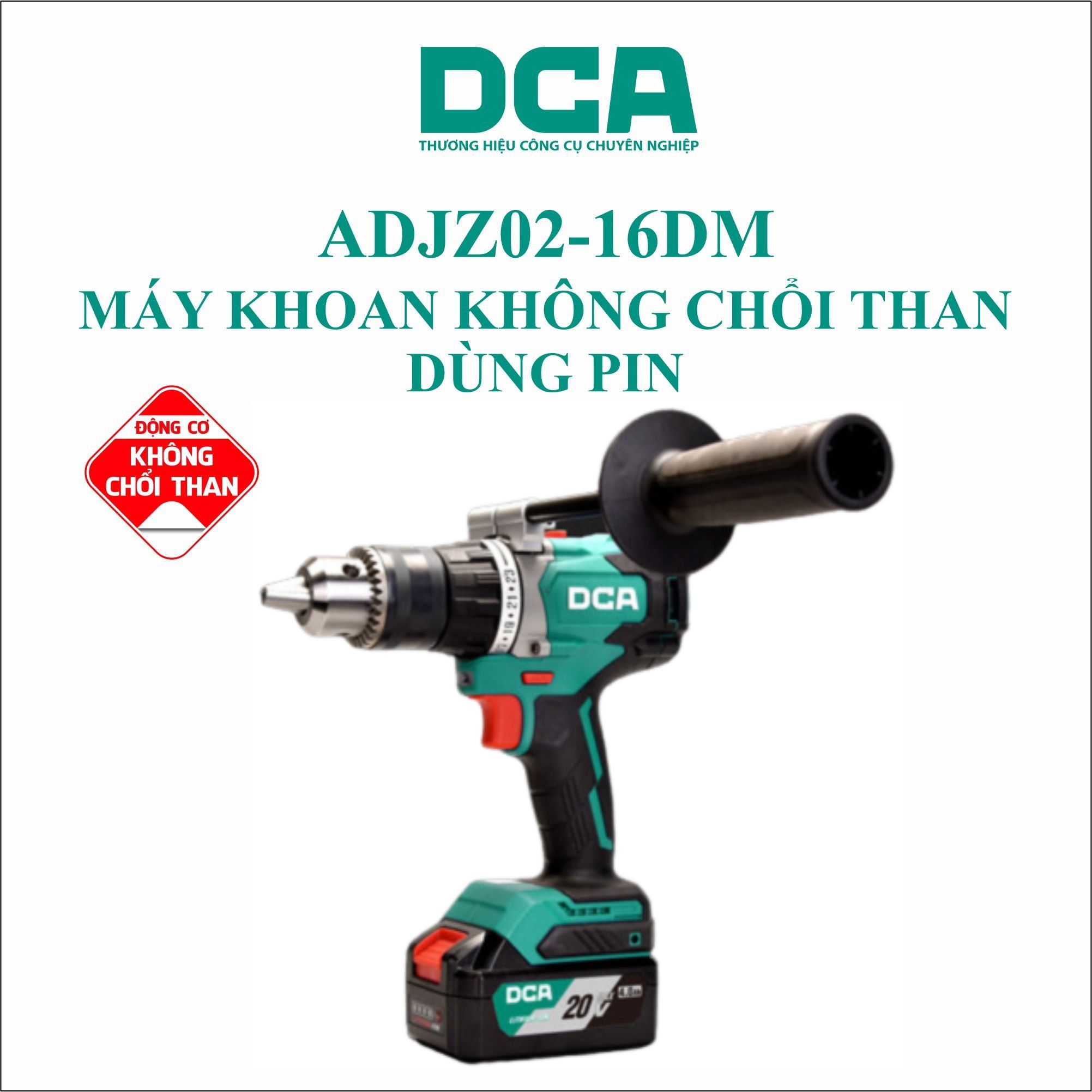  Máy khoan vặn vít dùng pin 20V DCA ADJZ02-16DM 