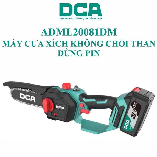  Máy cưa xích dùng pin 20V DCA ADML20081DM 