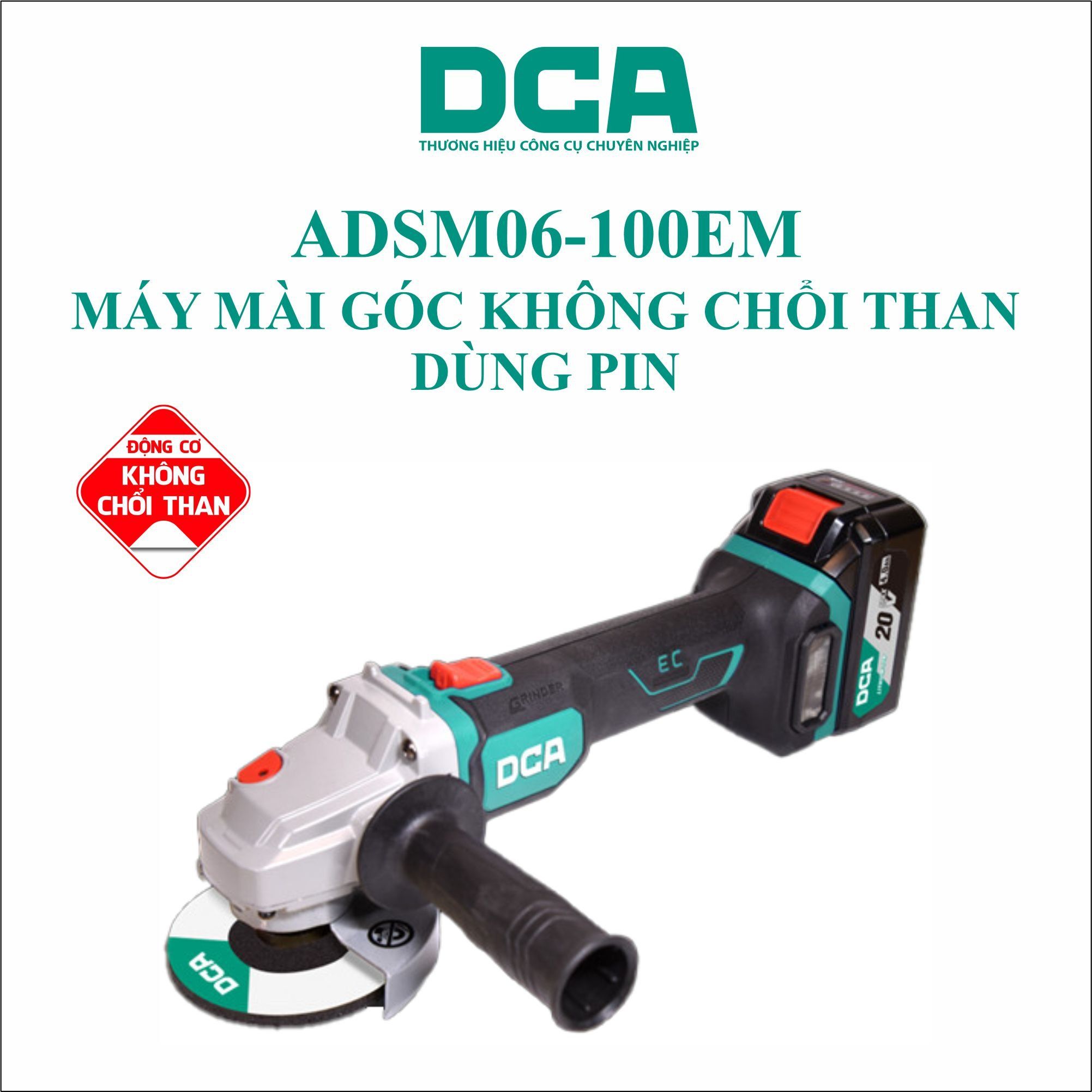  Máy mài góc dùng pin 20V DCA ADSM06-100EM 