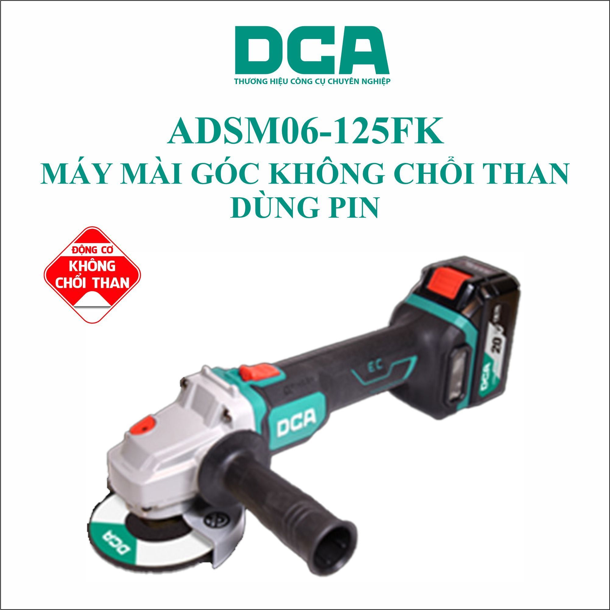  Máy mài góc dùng pin 20V DCA ADSM06-125FK 