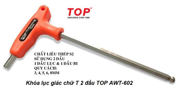  Khóa lục giác 3mm chữ T 2 đầu TOP AWT-60203 