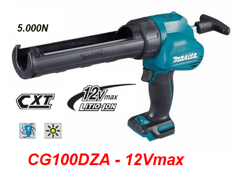  Súng bắn Silicon dùng pin 12V max Makita CG100DZA 