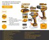 Bộ combo máy khoan và máy vặn bu lông dùng pin 20V INGCO CKLI20271