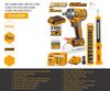 Bộ combo máy vặn bu lông và đèn pin INGCO COSLI23048