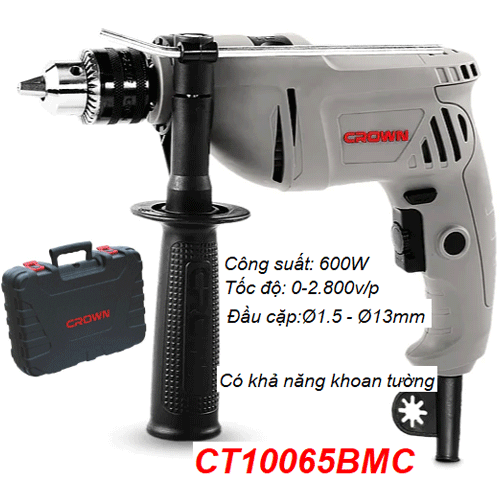  Máy khoan động lực Crown CT10065 BMC (13mm) 