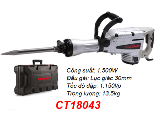  Máy đục bê tông Crown CT18043 (30mm) 