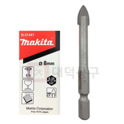  Mũi khoan kính đuôi lục giác D10x80mm Makita D-31457 