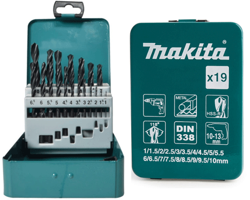  Bộ 19 mũi khoan sắt Makita HSS-R D-54081 