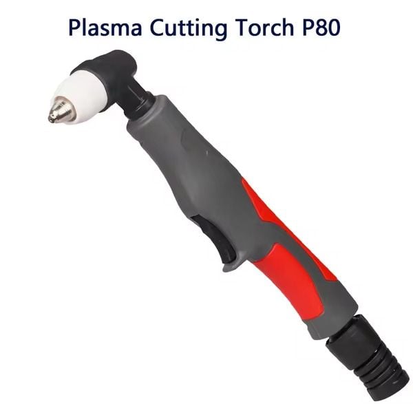 Đầu súng cắt Plasma P80 máy cắt 80/100A cổ cong đỏ đen DAQIN DS4