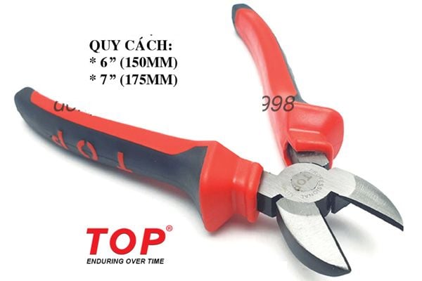  Kìm cắt đỏ đen TOP 7 Inch LU-DIA-7 