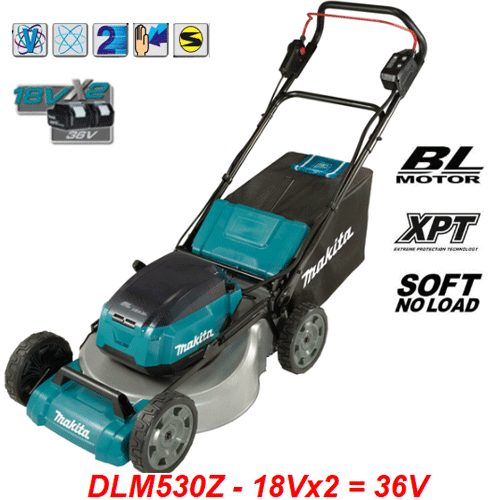  Máy cắt cỏ đẩy dùng 2 pin 18V Makita DLM530Z 