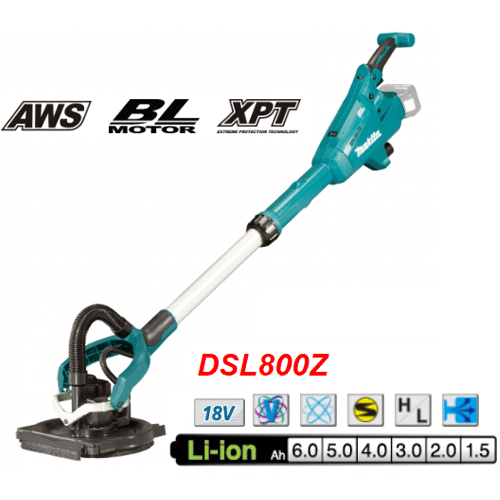  Máy chà nhám tường dùng pin 18V Makita DSL800Z 